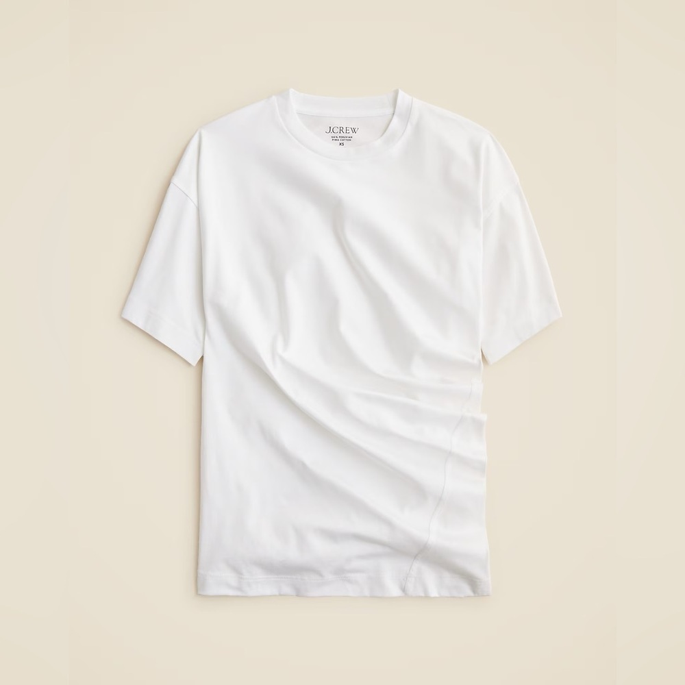 J. Crew White Asymmetrical T Shirt sz M